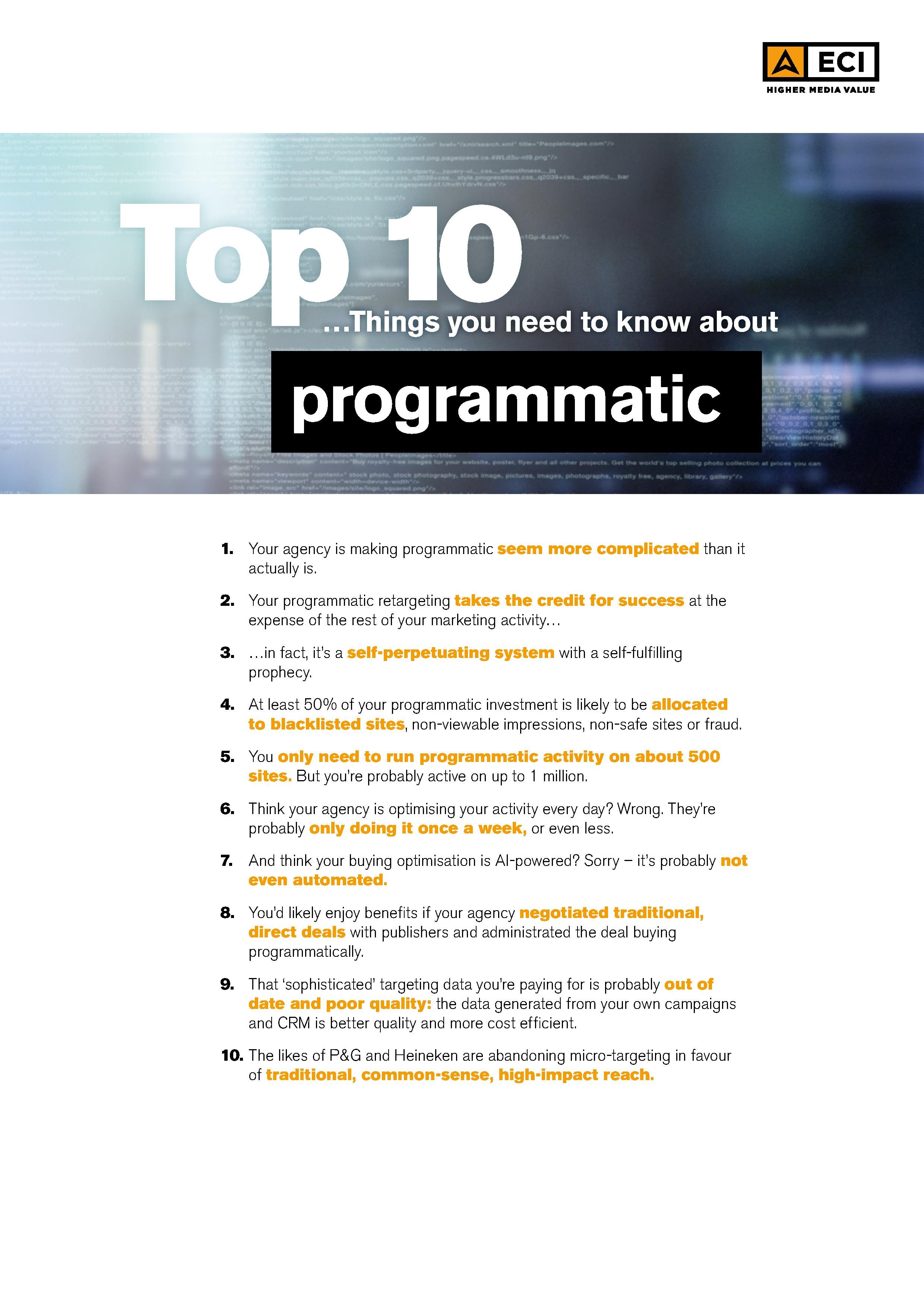 Top 10 Things | You need to know about Programmatic